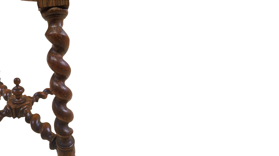Barley Twist Table with carved top