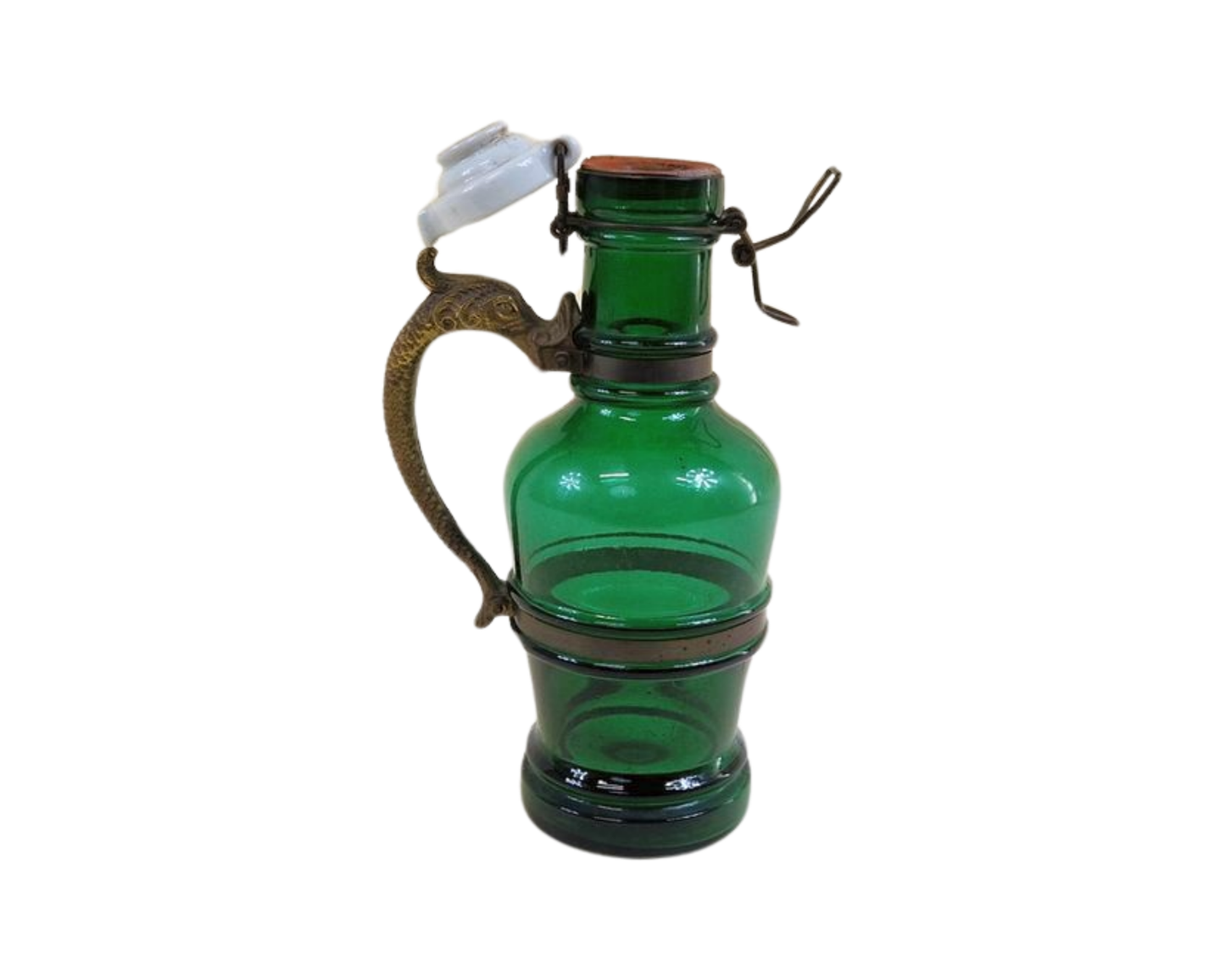 Vintage Herrenhauser Bottle With brass handle