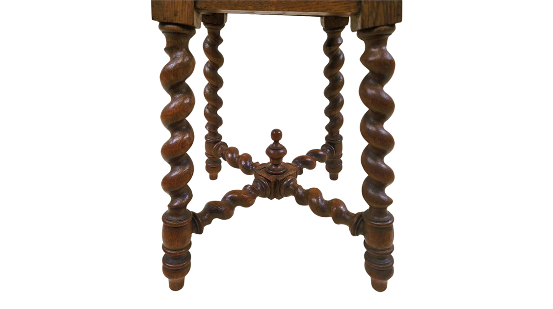 Barley Twist Table with carved top
