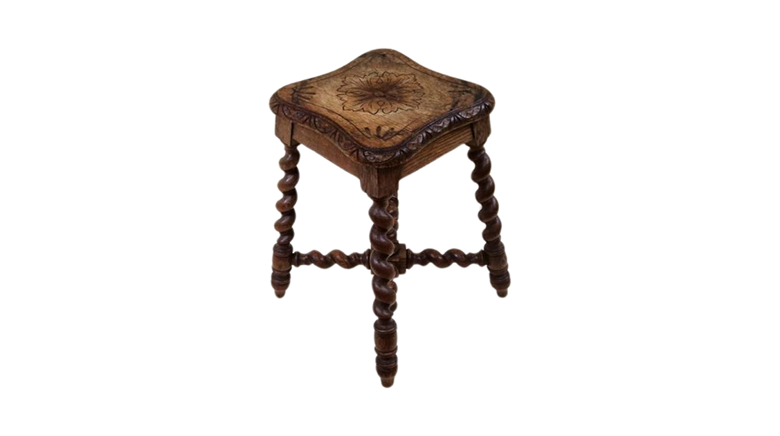 Barley Twist Table with carved top