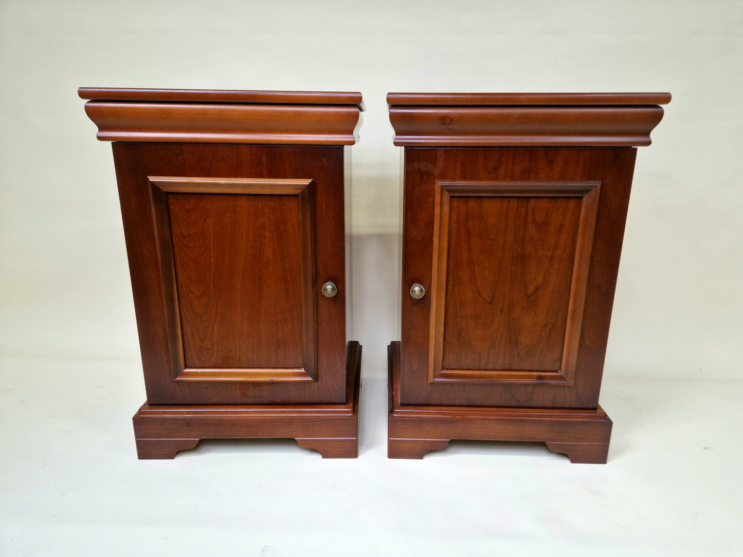 Pair Of Vintage French Nutwood Nightstands