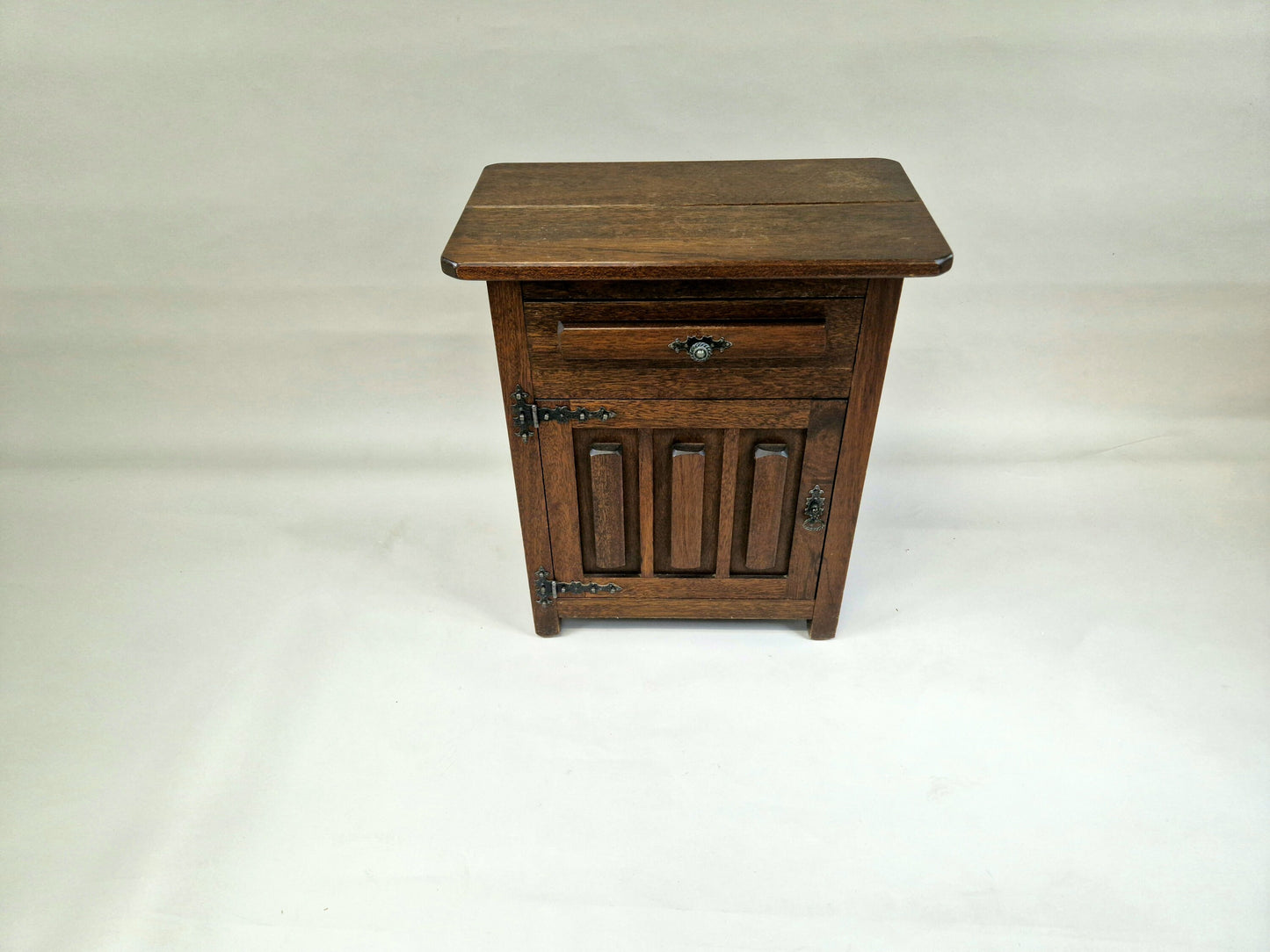 Antique Dutch cupboard - Oak cupboard - Antique bedside table - Oak side table - Antique side table
