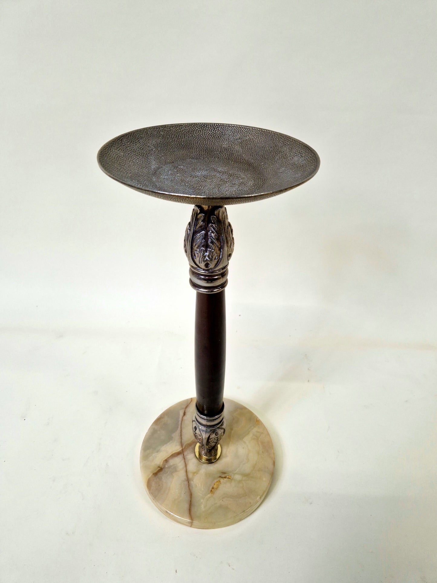 Antieke Kaarsenhouder met marmeren voet - Uniek ontwerp - 1950