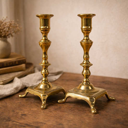 Pair of Early 18th Century Candelabras from the Basque Country - Antique Candle Holders