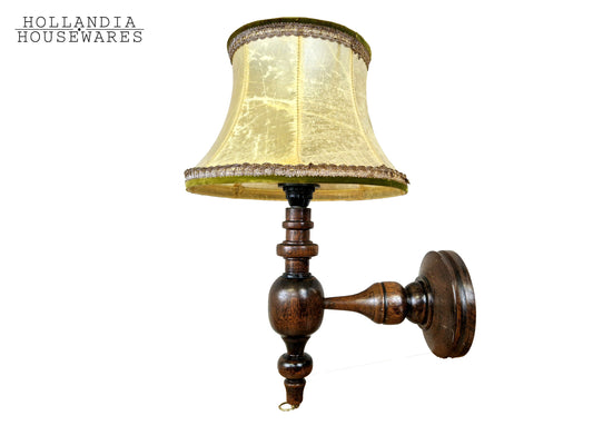 Vintage wandlamp met unieke varkensblaas lampenkap in mid-century design